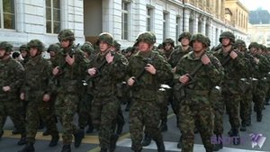 Parade militaire sur l'Avenue du Premier Mars