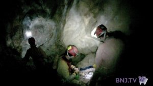 Un blessé coincé sous terre