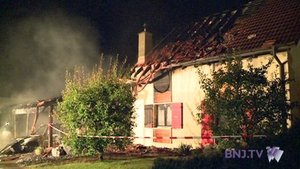 Une maison familiale en feu à Vicques