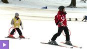 Les tout-petits à l'école de ski