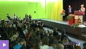 Une conseillère fédérale qui rencontre des étudiants